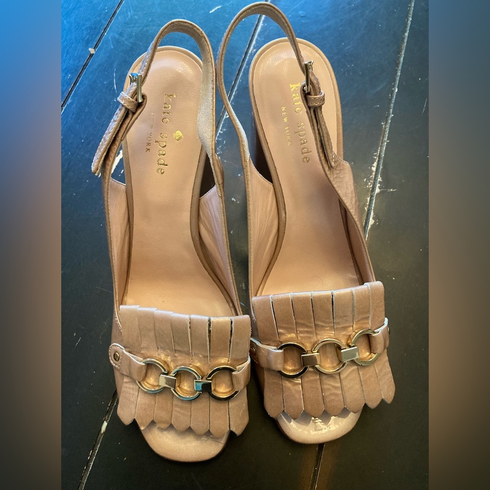 Kate space nude block heels size 7.5